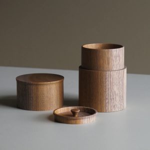 Mikio Zelkova Wood Tea Canister