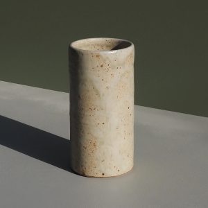 Matt Finish Round Biege Stoneware Platter