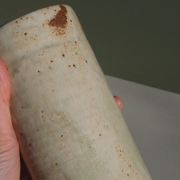 Matt Finish Round Biege Stoneware Platter - 图片 3