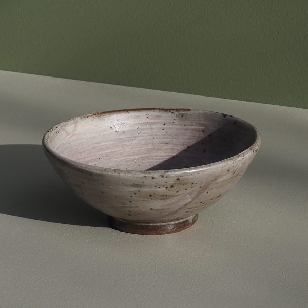 Melamine Serving White Bowl Black Dotted